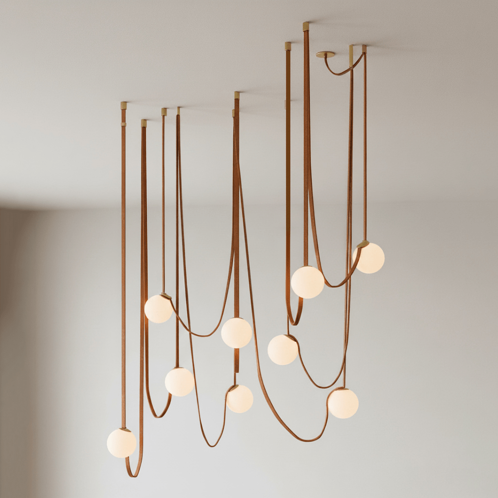 Wielokrotna Lampa Wisząca z Paskami