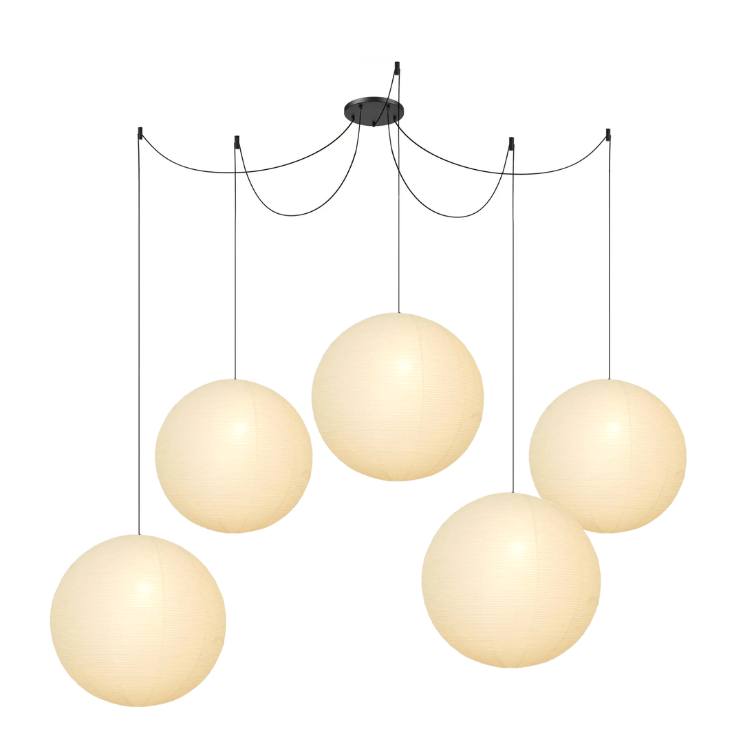 Lampa wisząca z papieru Washi - seria okrągła
