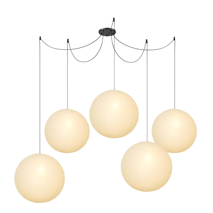 Lampa wisząca z papieru Washi - seria okrągła