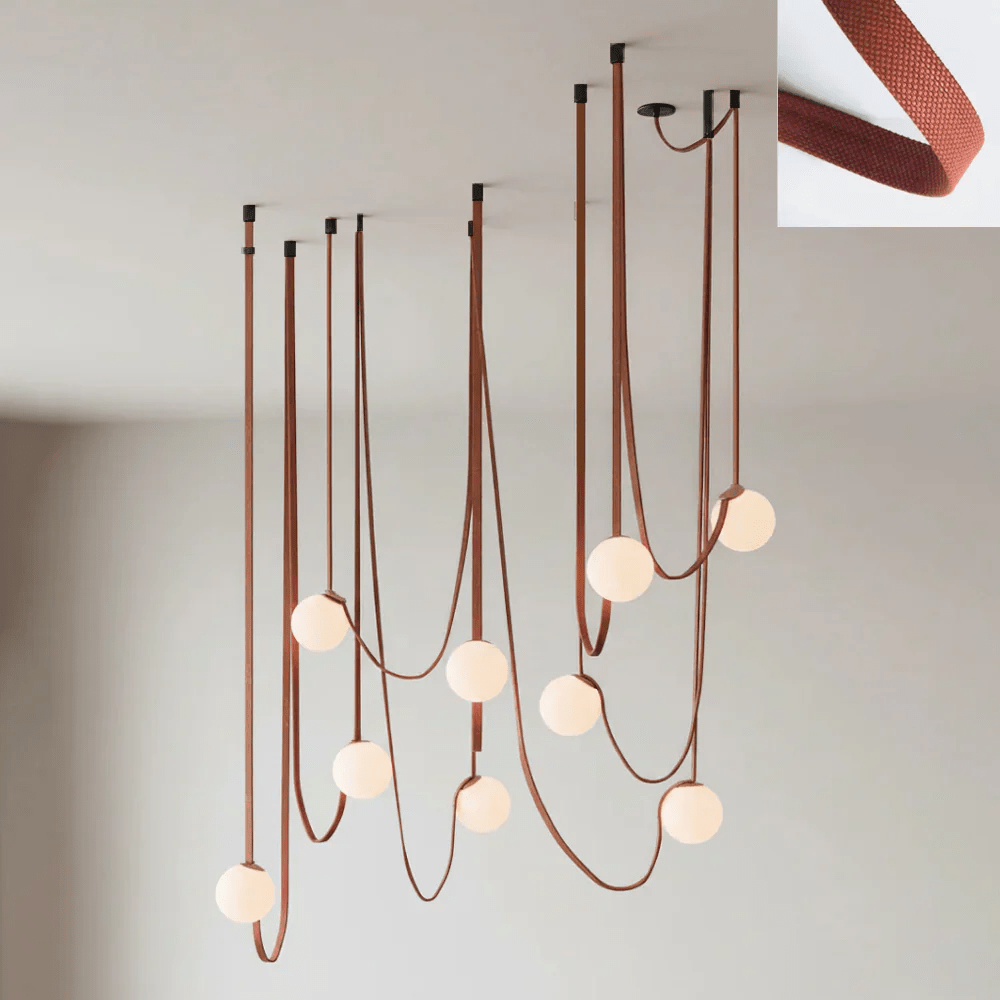 Wielokrotna Lampa Wisząca z Paskami
