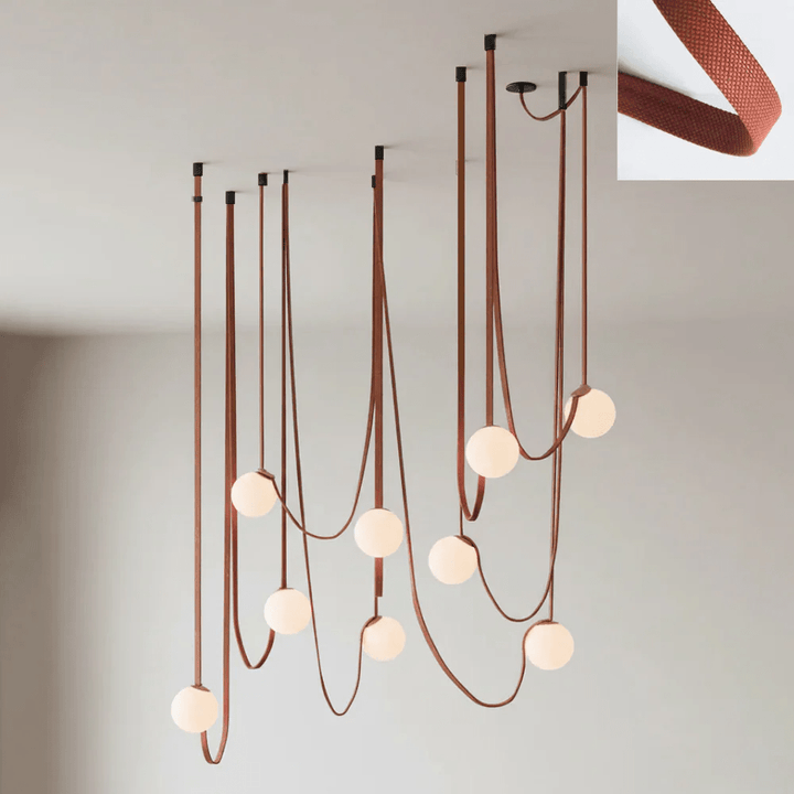 Wielokrotna Lampa Wisząca z Paskami