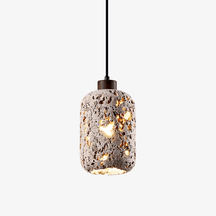 Lampa wisząca z wulkanicznej skały Cava