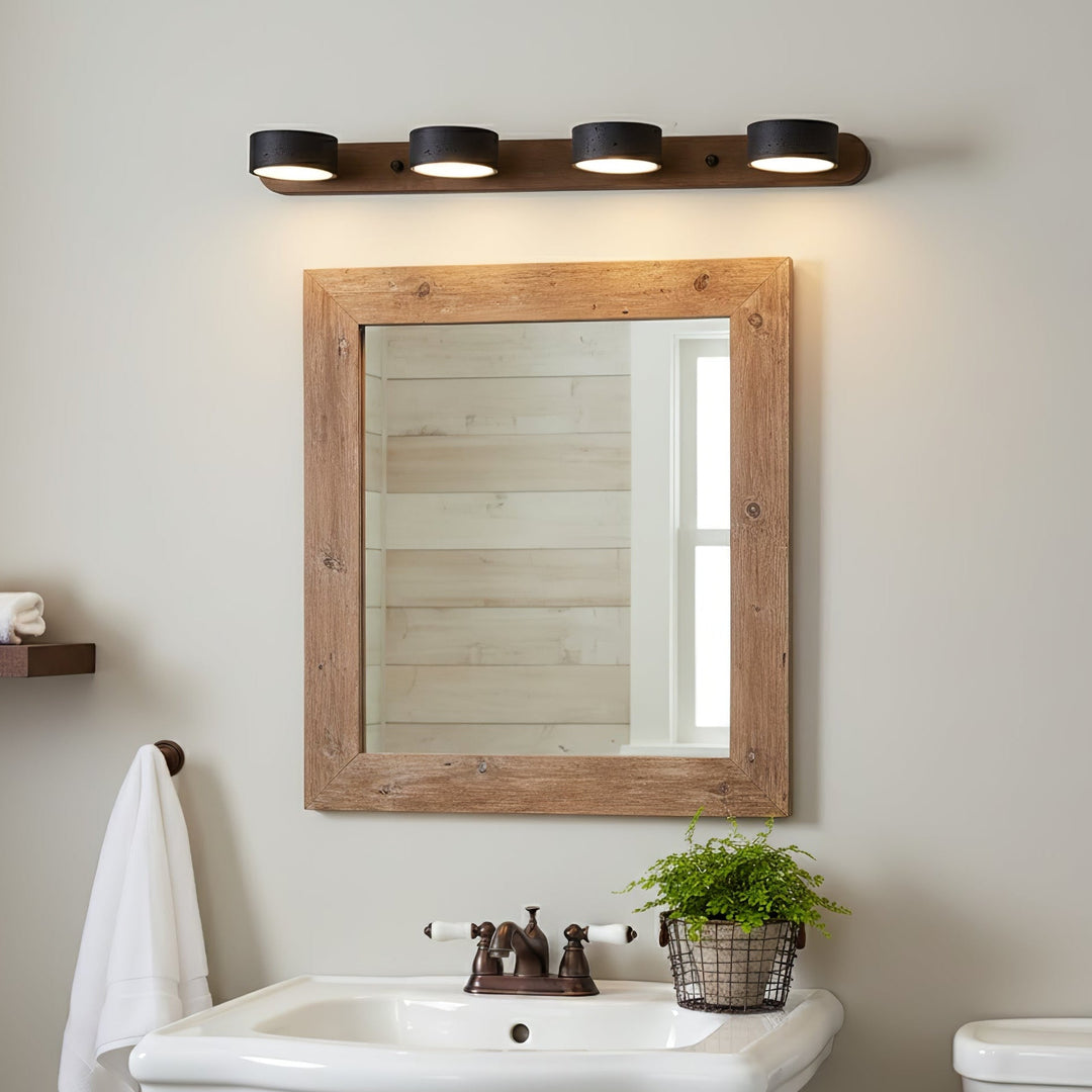 Czarna Lampa Ścienna Duo z Travertynu