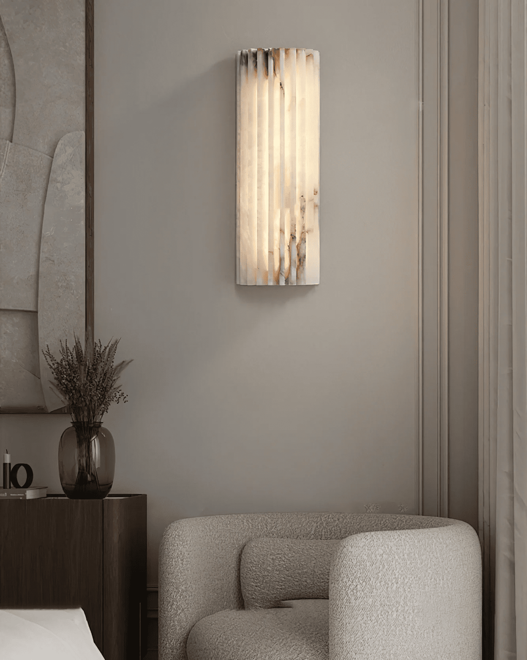 Alvia Alabastrowa Lampa Ścienna
