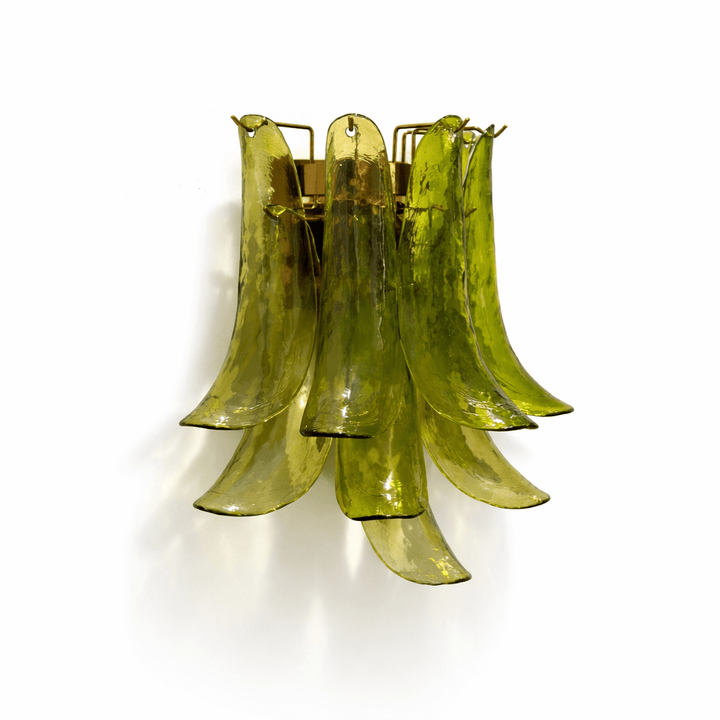Szklana lampa ścienna Petalo