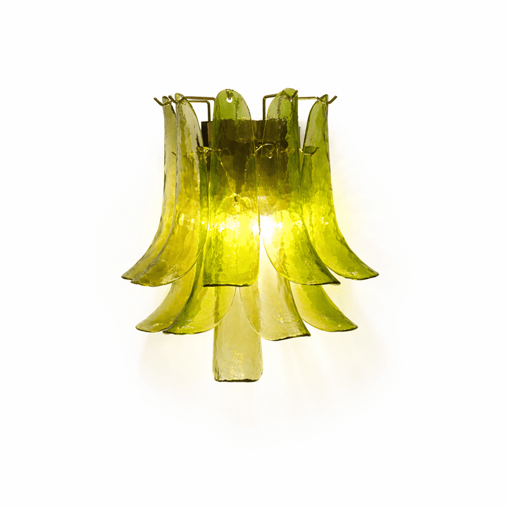 Szklana lampa ścienna Petalo