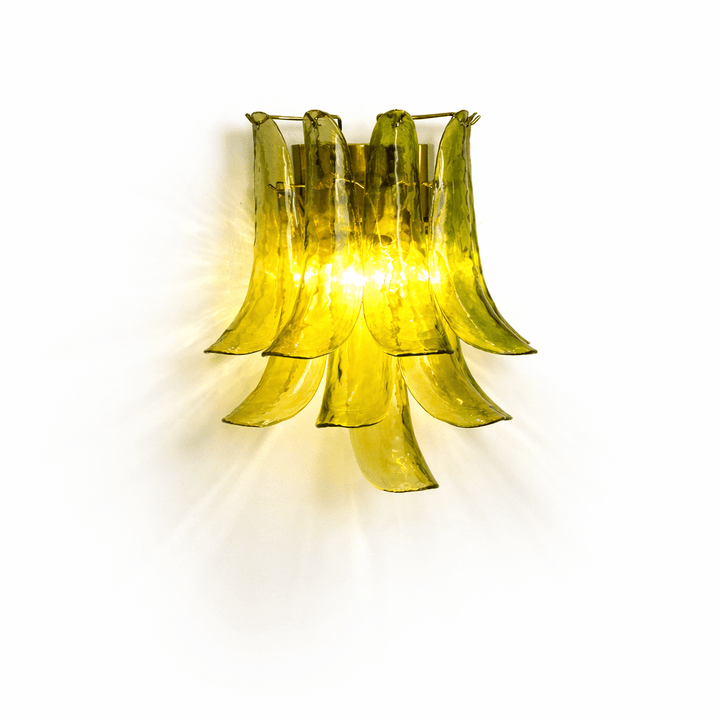 Szklana lampa ścienna Petalo