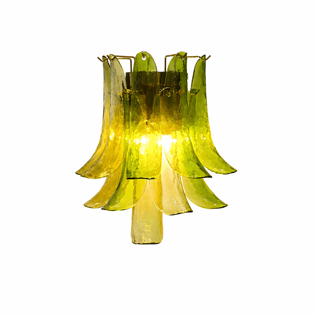 Szklana lampa ścienna Petalo