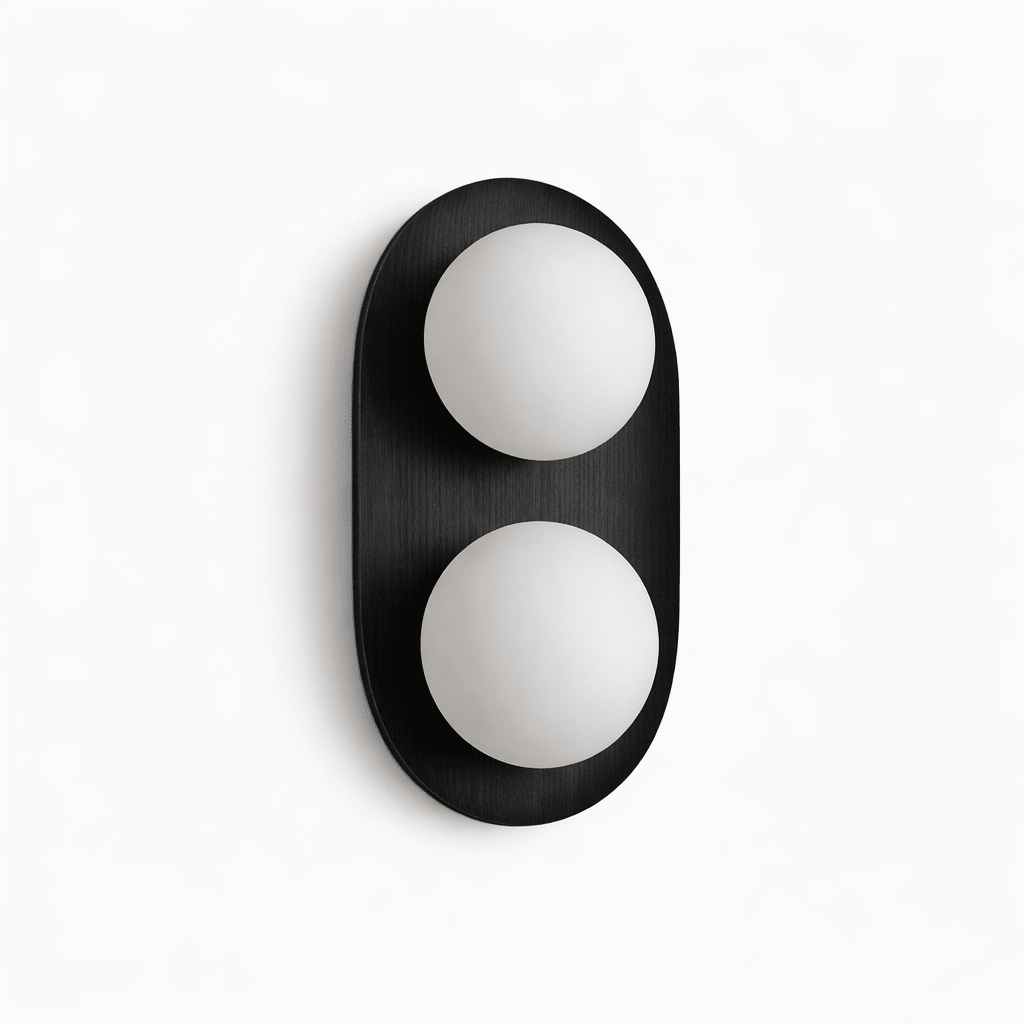 Lampa Ścienna Duo Orb z Drewna