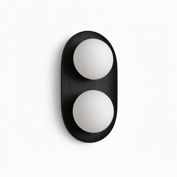 Lampa Ścienna Duo Orb z Drewna