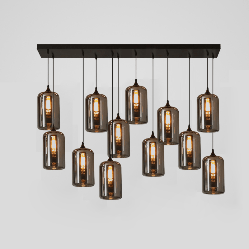 Lampa Wisząca ze Szkła Butelkowego
