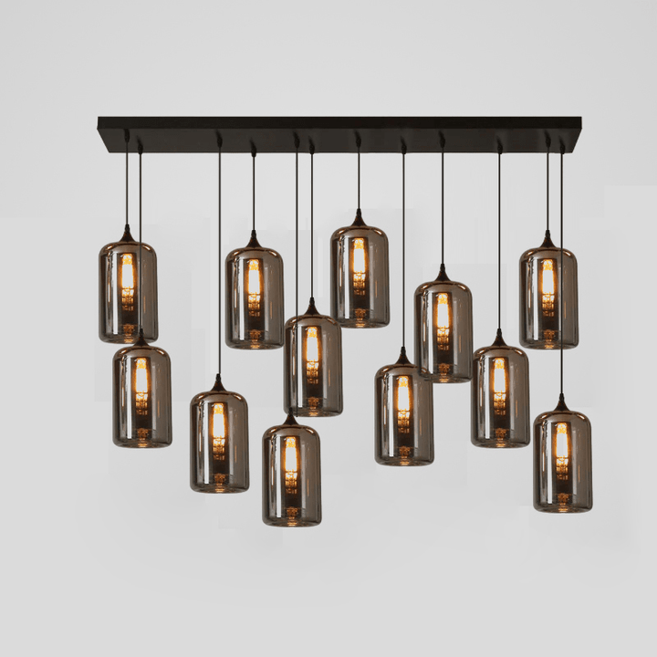 Lampa Wisząca ze Szkła Butelkowego