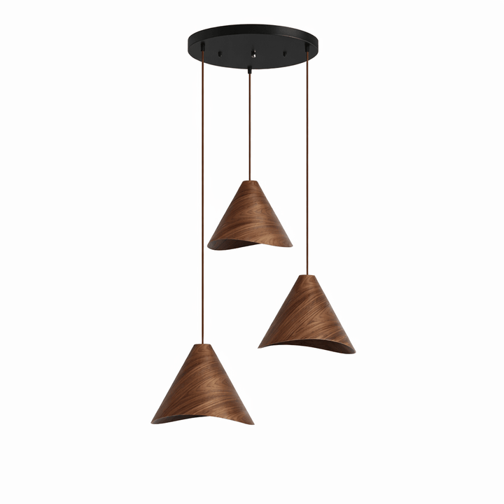 Lampa wisząca Vela z drewna