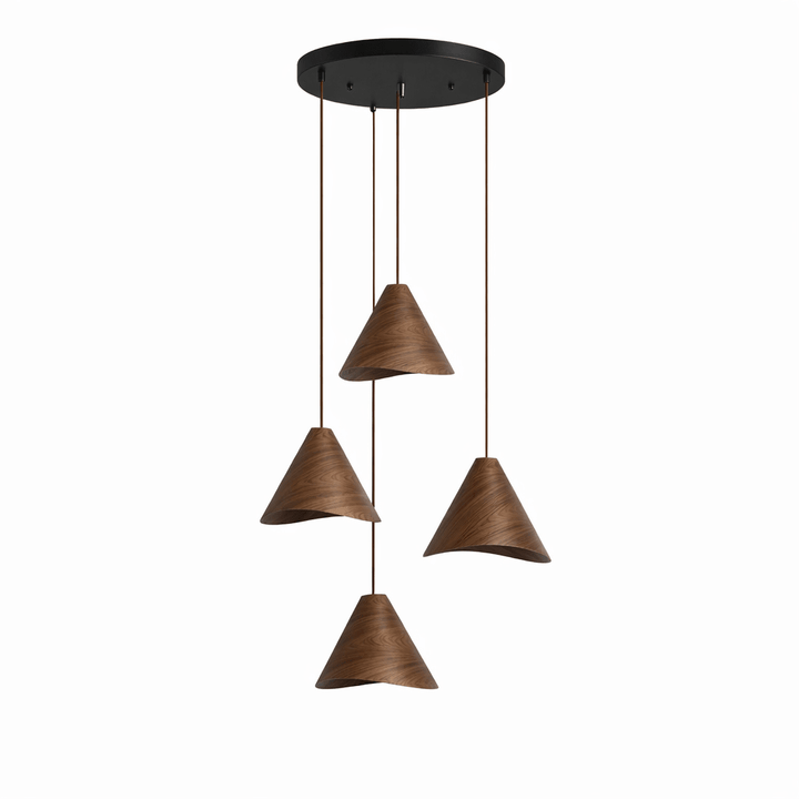 Lampa wisząca Vela z drewna