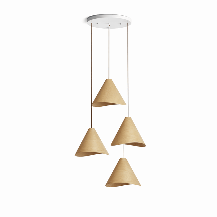 Lampa wisząca Vela z drewna