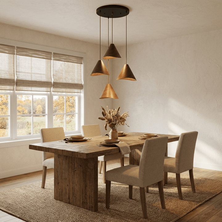 Lampa wisząca Vela z drewna