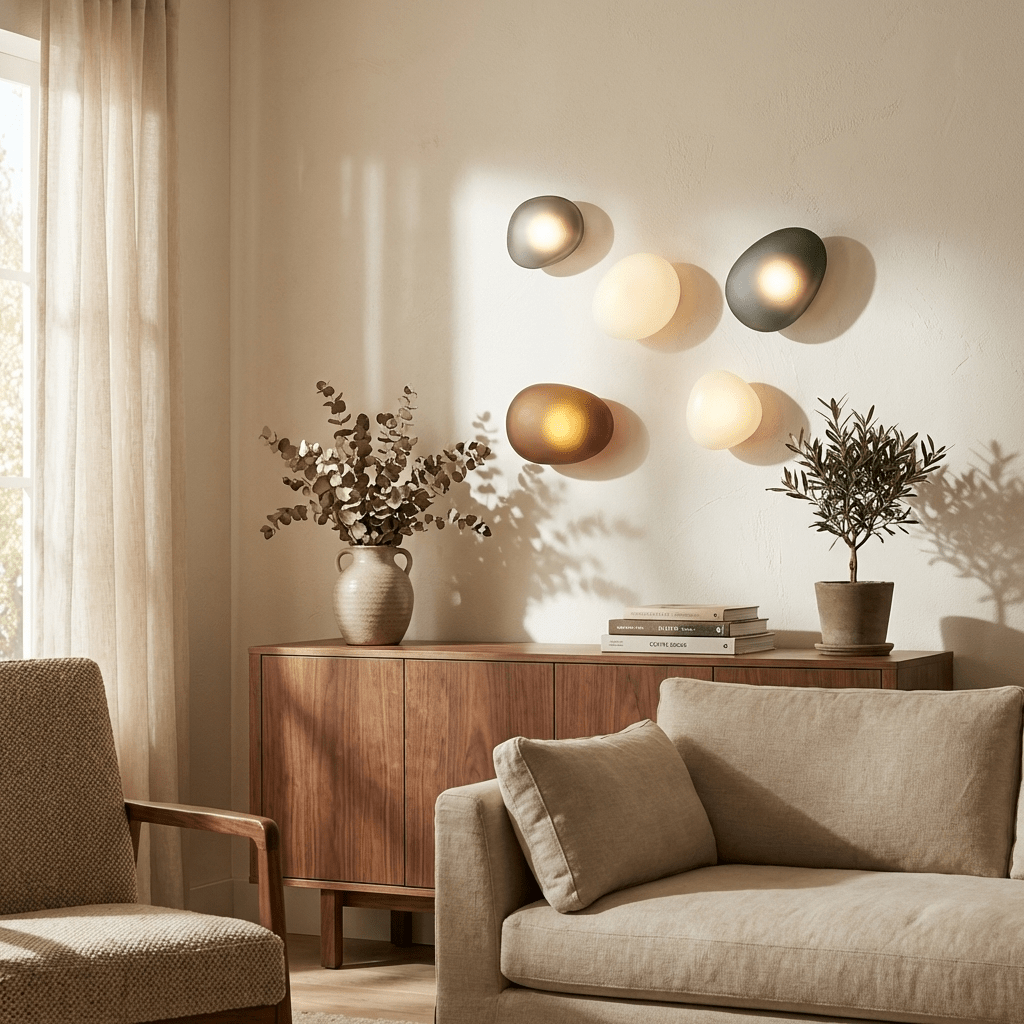 Lampa Ścienna z Bąbelkowego Szkła