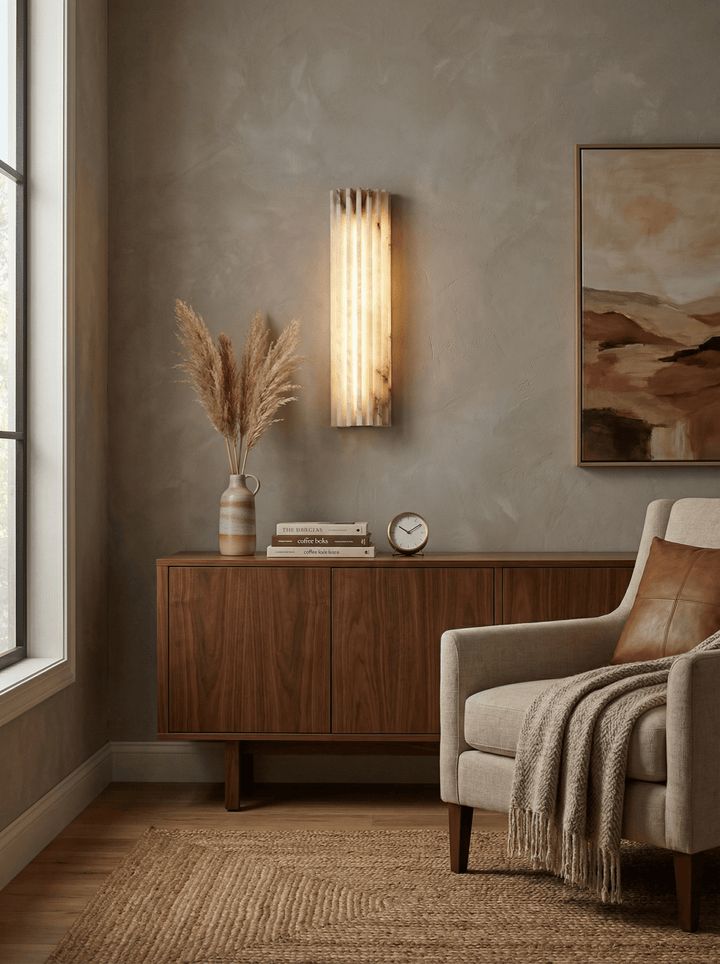 Alvia Alabastrowa Lampa Ścienna