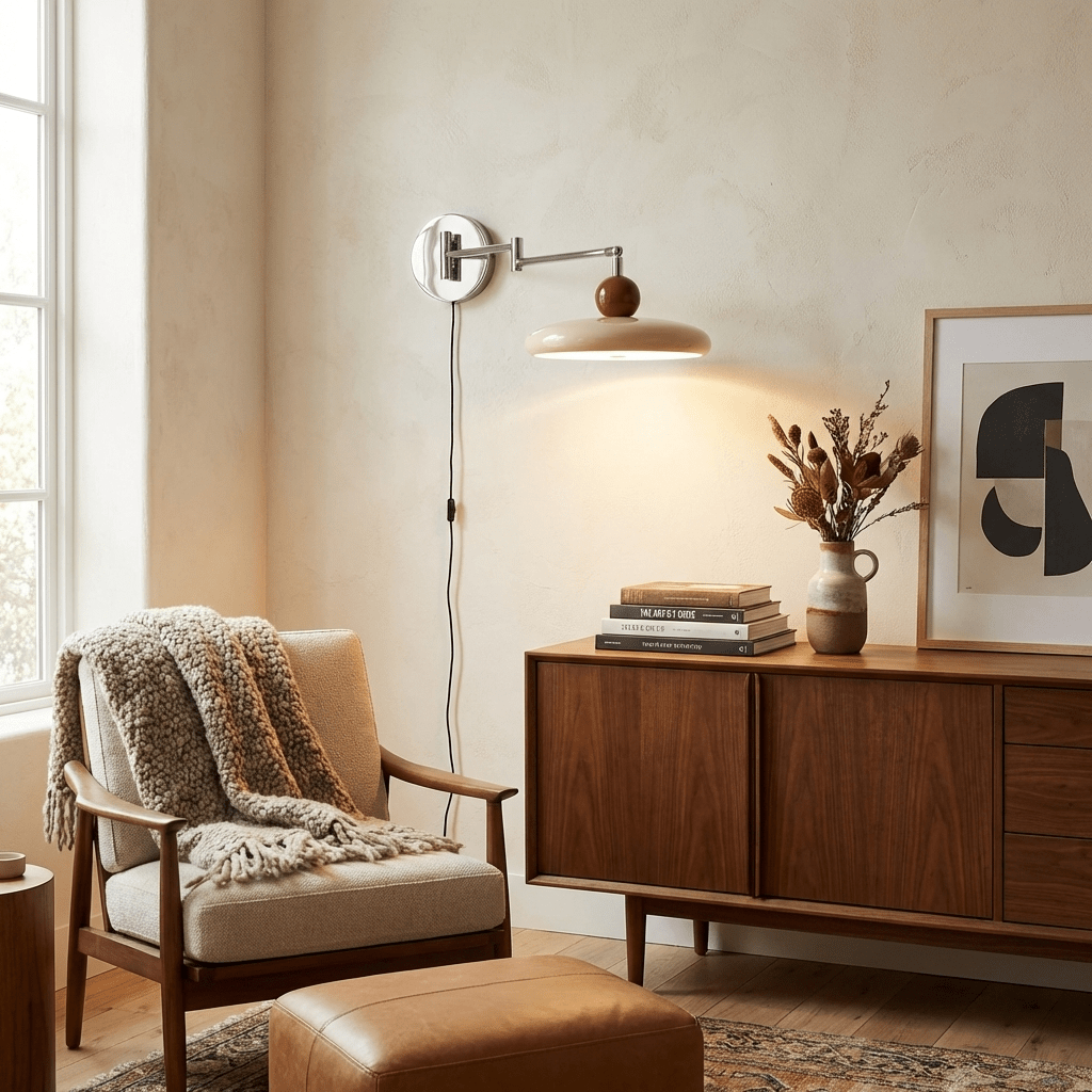 Lampa ścienna Lola z wtyczką