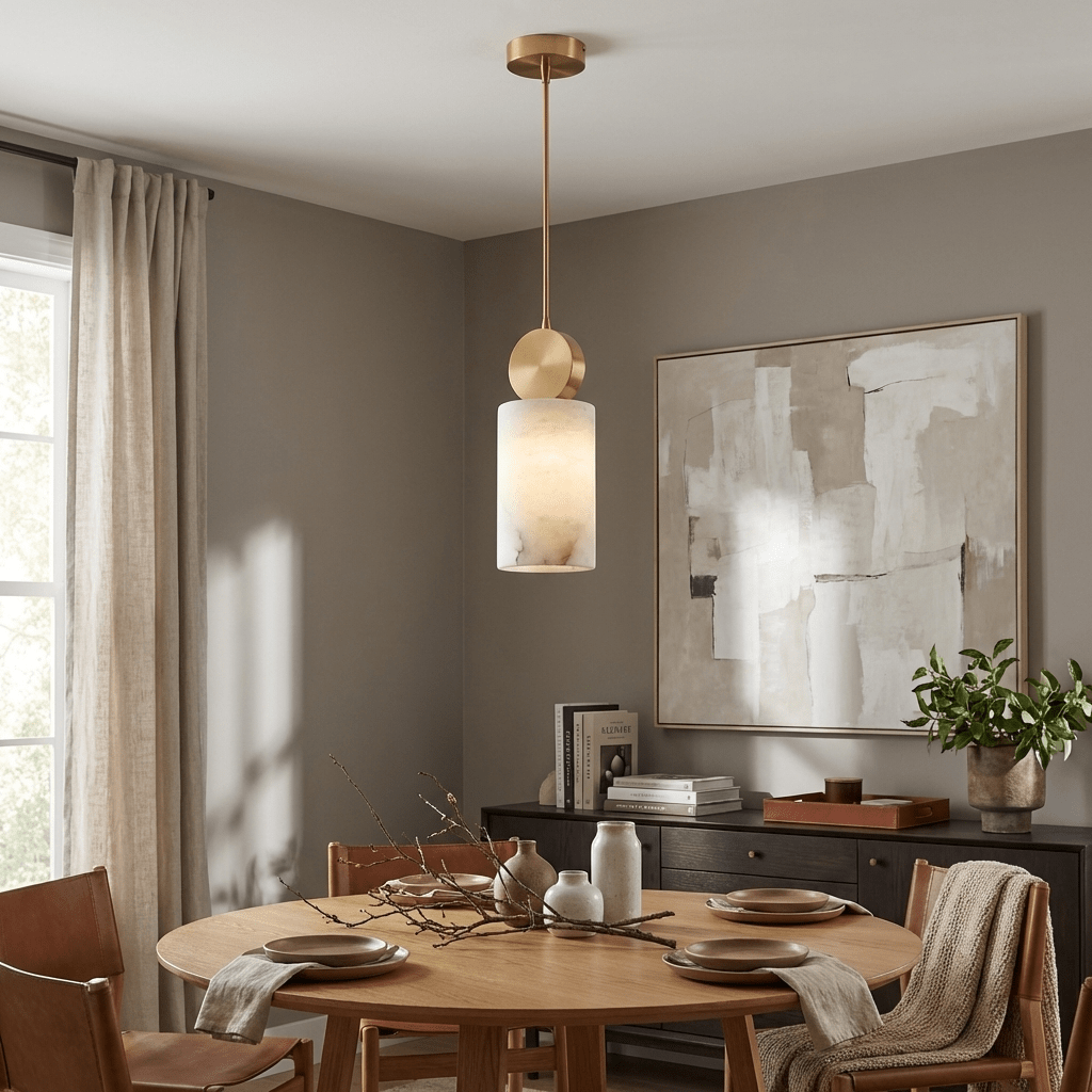 Etruska Lampa Wisząca z Alabastru