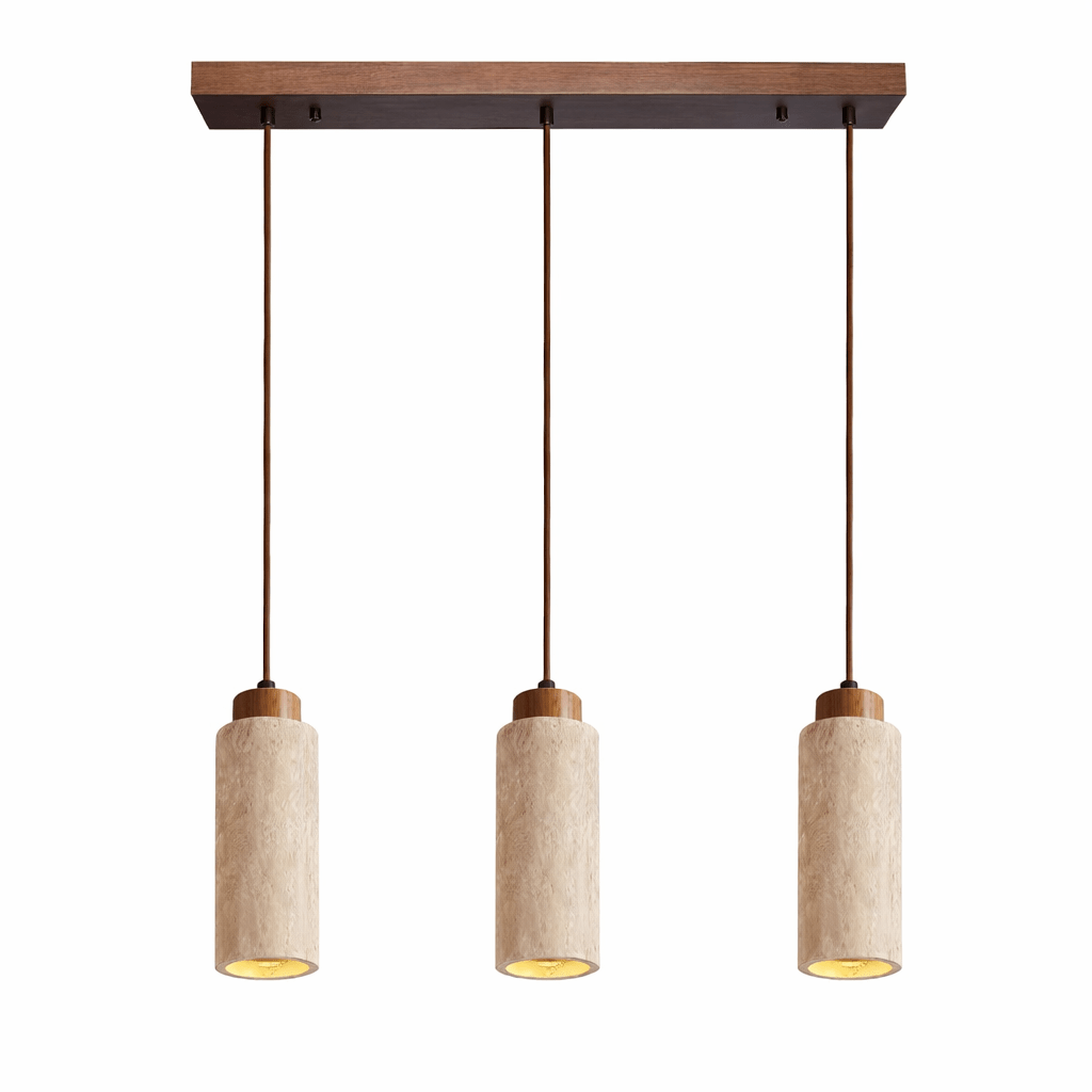 Lampa wisząca Solvara z trawertynu