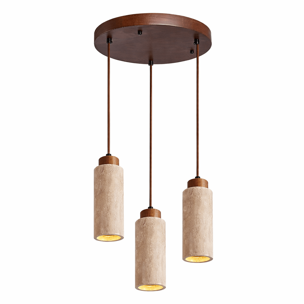 Lampa wisząca Solvara z trawertynu