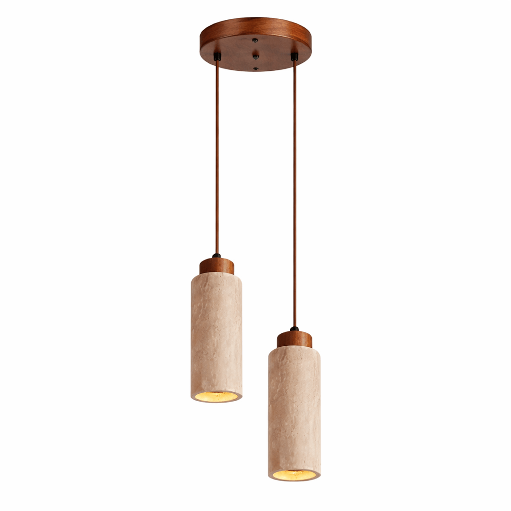 Lampa wisząca Solvara z trawertynu