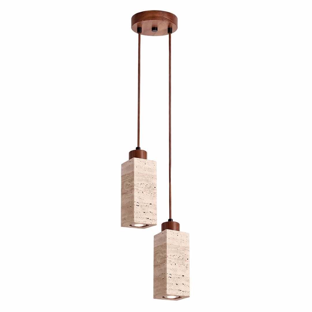 Lampa wisząca Solvara z trawertynu