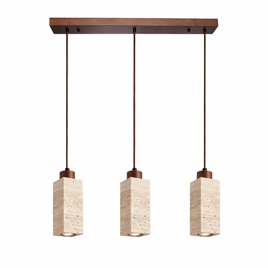 Lampa wisząca Solvara z trawertynu