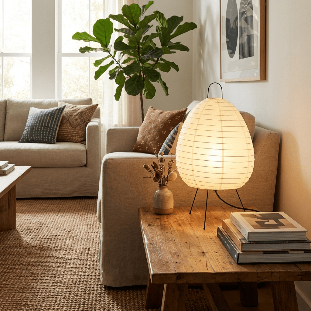 Lampa Stołowa Komi z Papieru