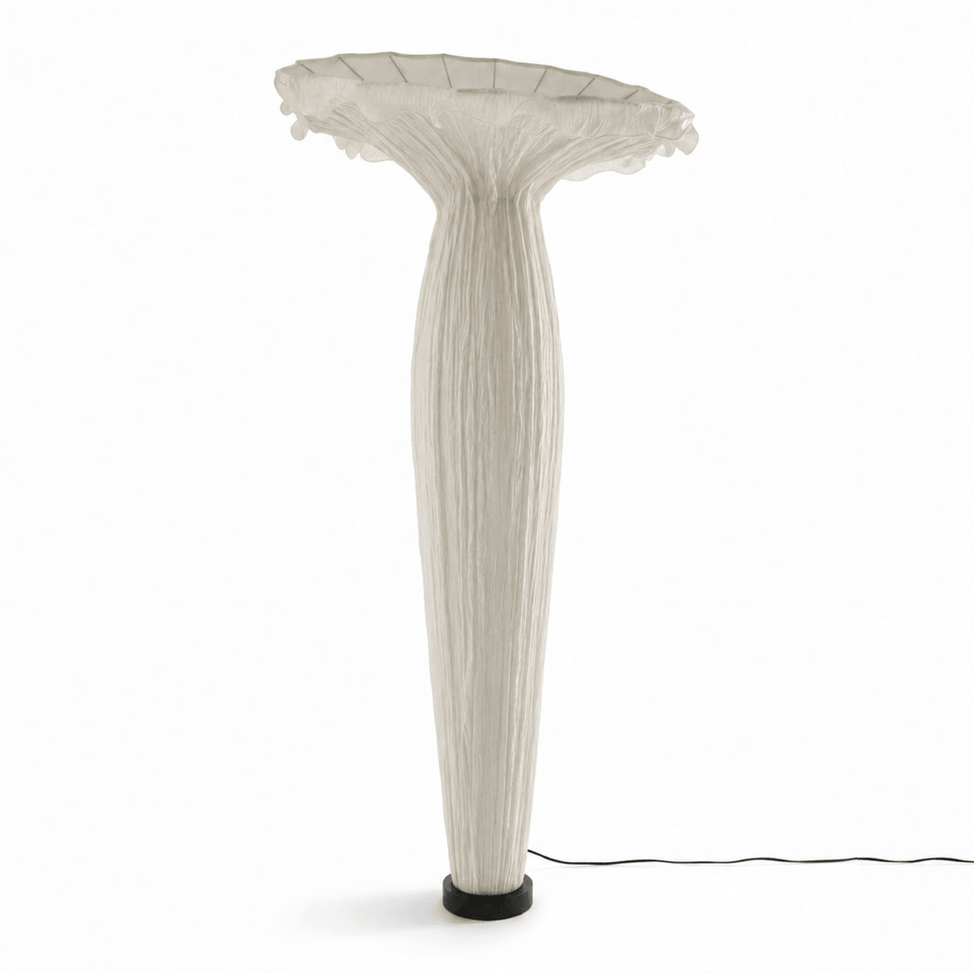 Lampa Podłogowa z Tkaniny w Kształcie Wazonu