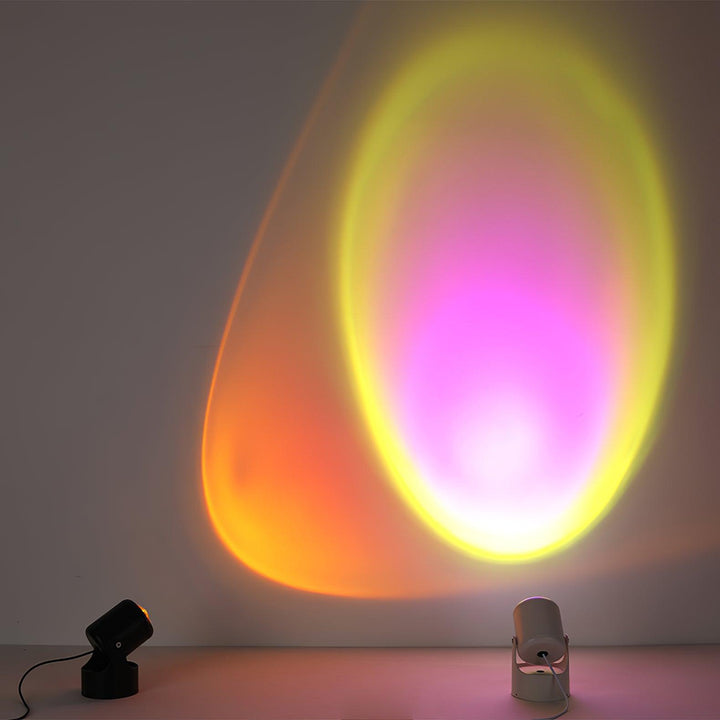 Lampa Stołowa LED z Projekcją Zachodu Słońca
