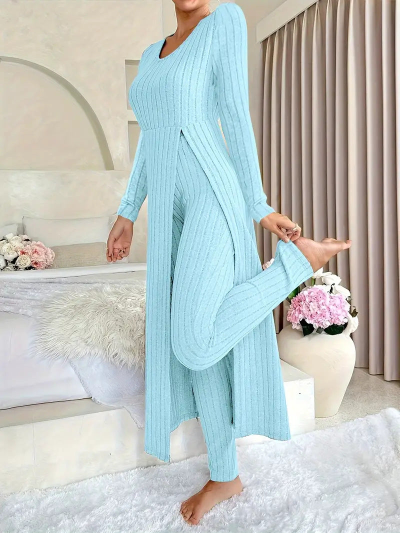 Wearbella – Zestaw z Długim Topem i Slim Spodniami