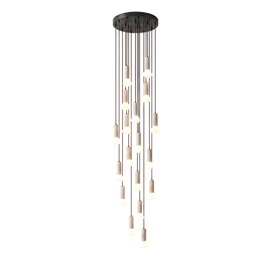 Lampa Wisząca z Travertynu Matchstick