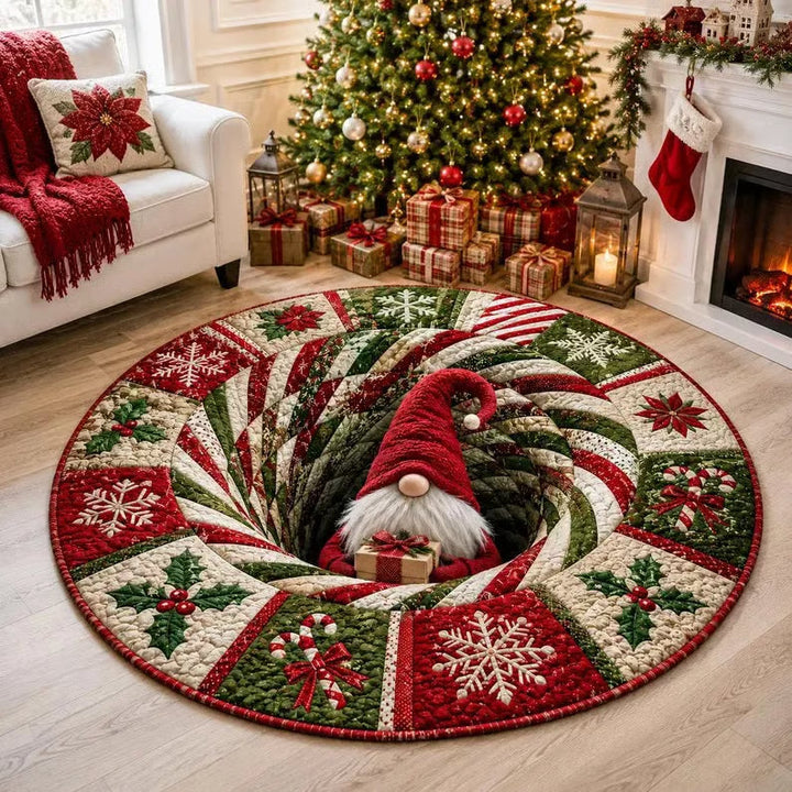 Wesoła Miraż – 3D Swirling Quilted Christmas Rug
