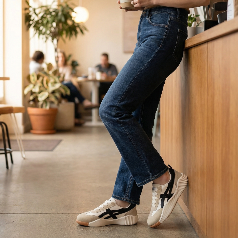 Stradia - Damskie Retro Sneakersy na Platformie dla Całodniowego Komfortu