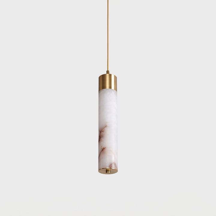 Lampa wisząca Tala z alabastru i mosiądzu