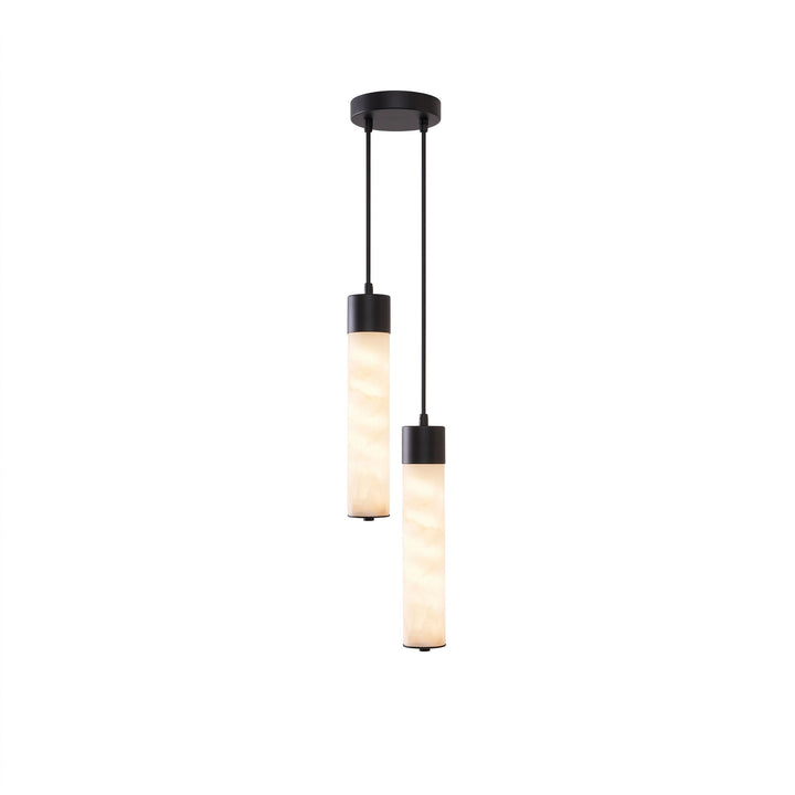 Lampa wisząca Tala z alabastru i mosiądzu