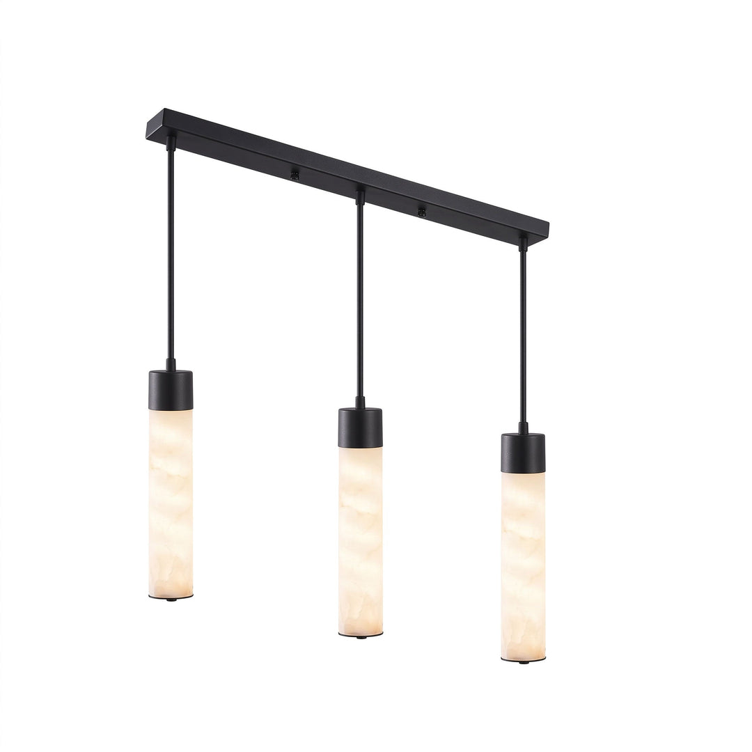 Lampa wisząca Tala z alabastru i mosiądzu