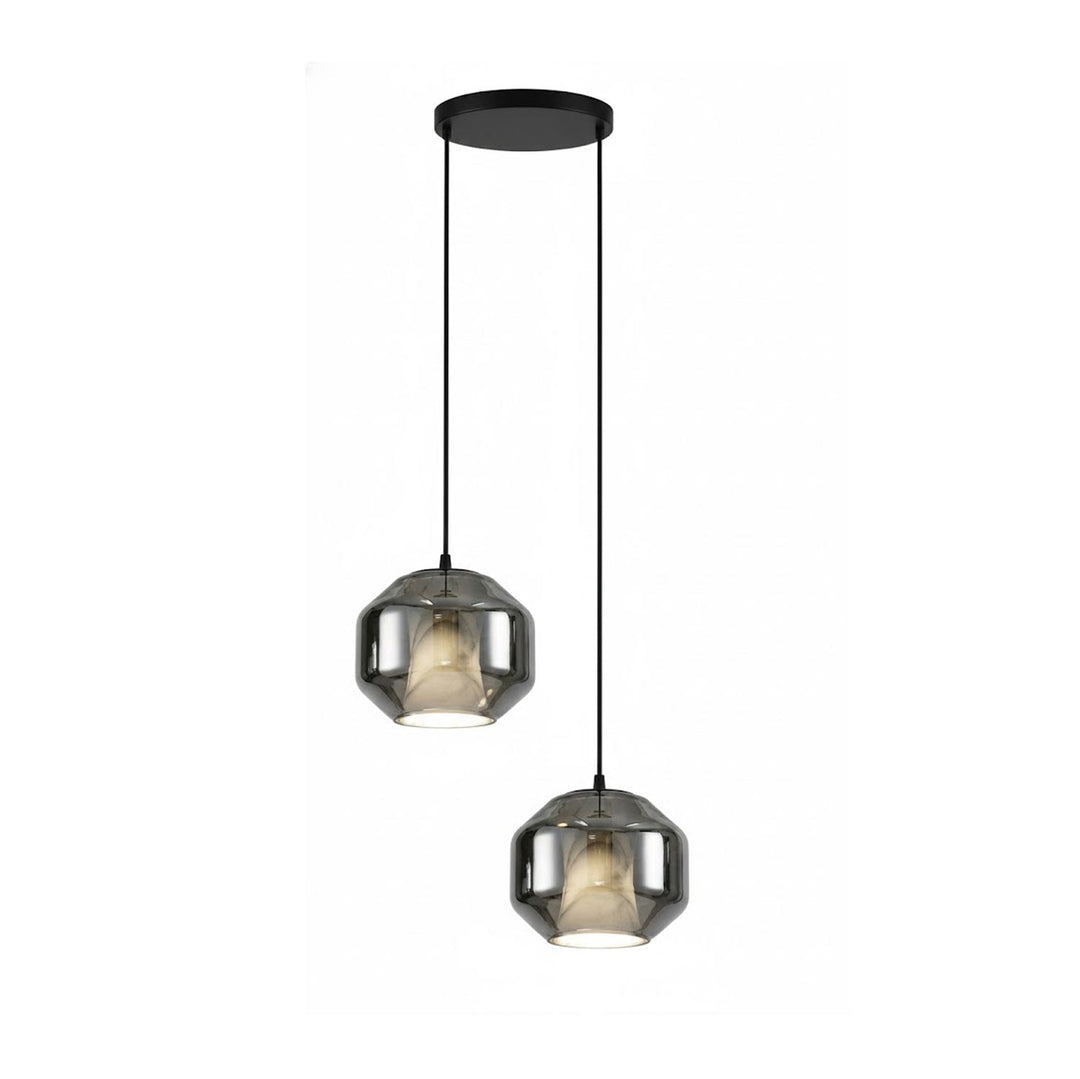 Lampa wisząca z alabastrowego szkła w cylindrze