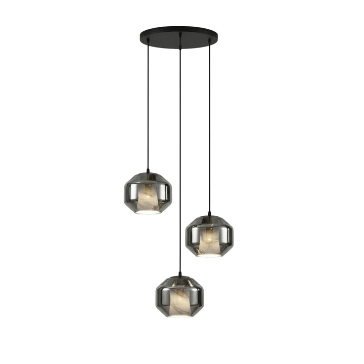Lampa wisząca z alabastrowego szkła w cylindrze