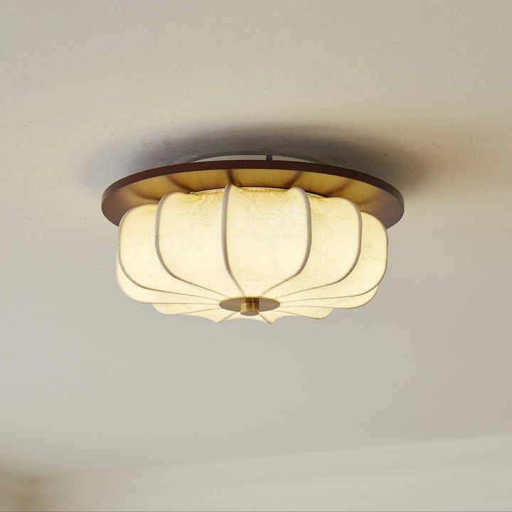 Lampa sufitowa Elowen z tkaniny