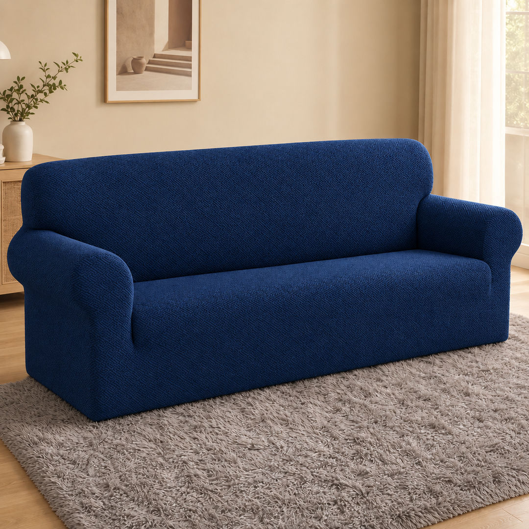 Snugfit – Teksturowana narzuta na sofę z tkaniny jacquard, antypoślizgowa