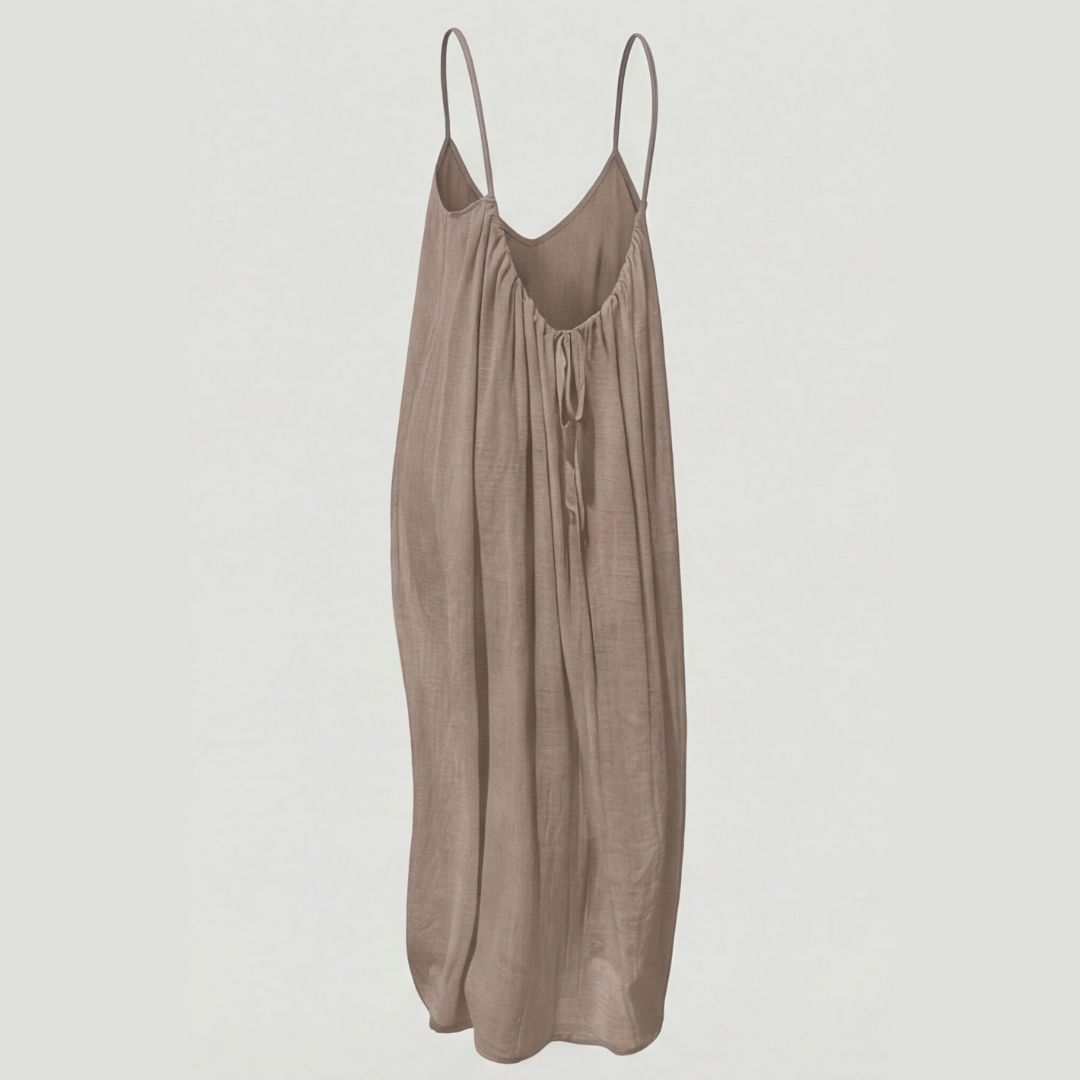 Soleia – Letnia Maxi Sukienka z Odkrytym Plecami
