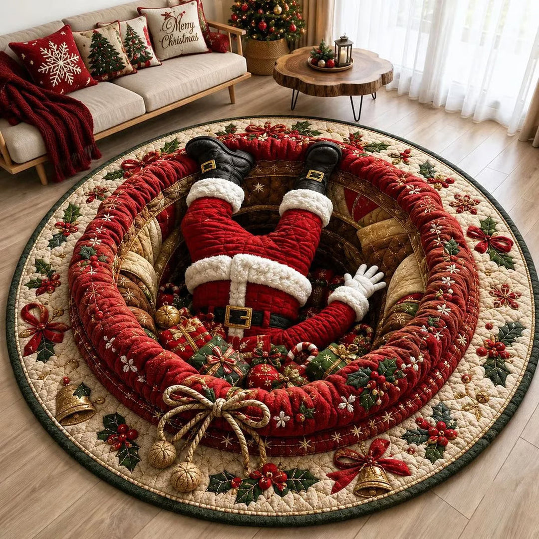 Wesoła Miraż – 3D Swirling Quilted Christmas Rug