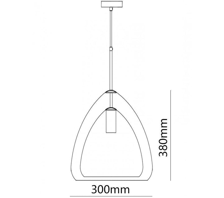 Futurystyczna Lampa Wisząca ze Szkła