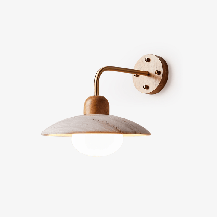 Lampa ścienna z ramieniem w kształcie kopuły
