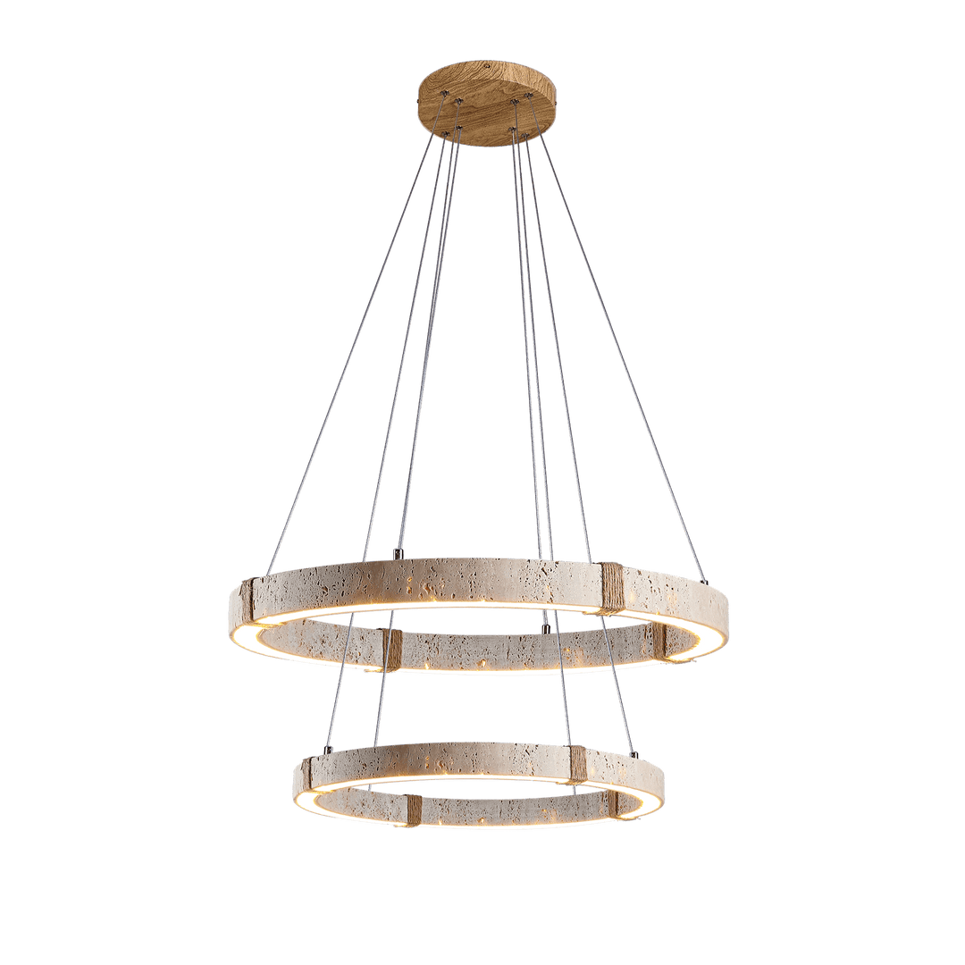 Lampa wisząca z trawertynu Circle