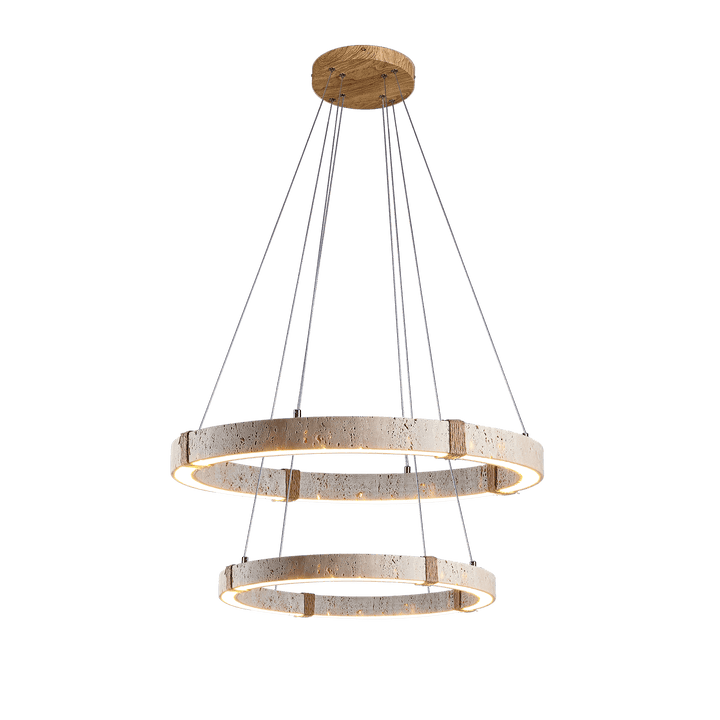 Lampa wisząca z trawertynu Circle