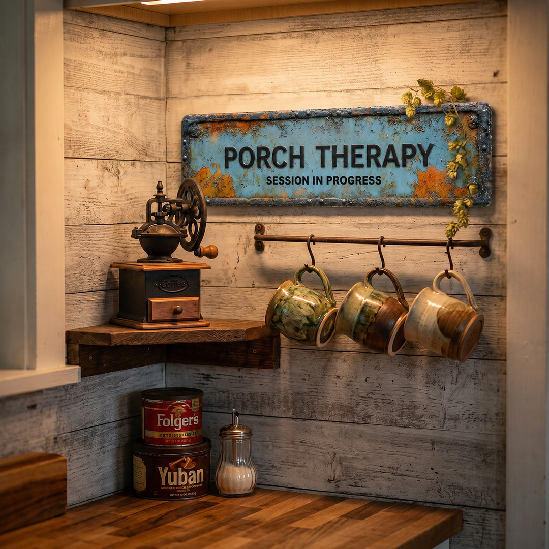 Porchly – Tablica Terapeutyczna na Werandzie w Stylu Vintage
